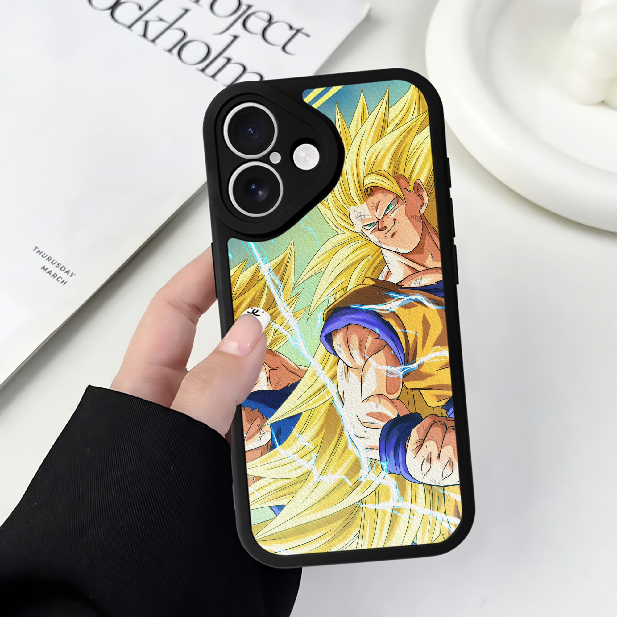 （画像用） ドラゴンボール DRAGON BALL 【iPhone 16シリーズ対応】シリコンスマホケース（レザー調） 材質：シリコン